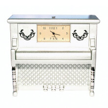 Gdesign GDesign Upright Piano with Clock (Matte Silver)