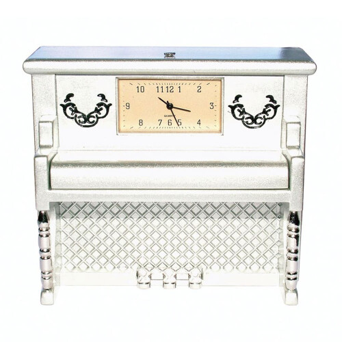 Gdesign GDesign Upright Piano with Clock (Matte Silver)