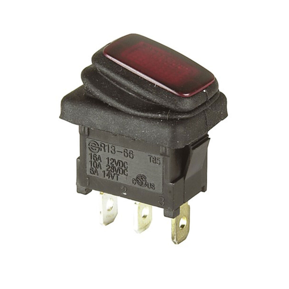 Ip65 Rated Mini Spst Illuminated Rocker Switch 16A 12Vdc 9319236934869