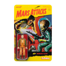 Super7 Mars Attacks Burning Flesh - 3.75" Mars Attacks Actionfigur med Tillbehör Vintage Samlarobjekt