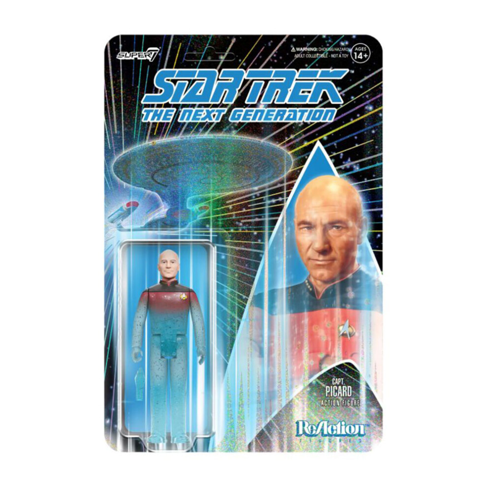 Photos - Action Figures / Transformers Star Trek Captain Picard Transporter ReAction 3.75" Figure
