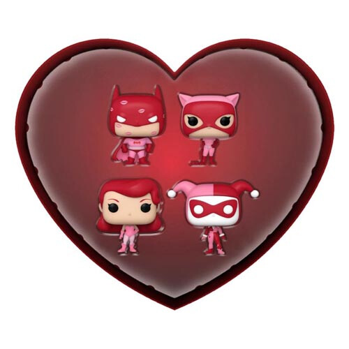 DC Comics Valentines Pink US Ex. Pocket Pop! 4pk Heart Box (DC) 1
