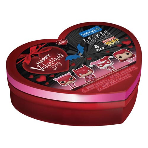 DC Comics Valentines Pink US Ex. Pocket Pop! 4pk Heart Box (DC) 2