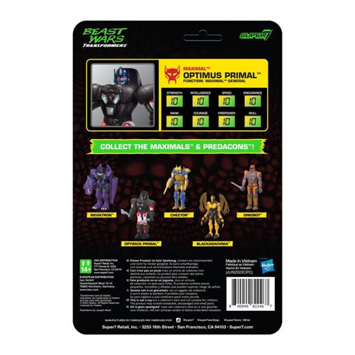 Transformers Transformers Beast Wars Optimus Primal Reaction 3.75" Figure 2