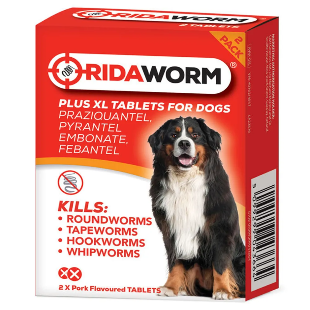 RidaWorm XL Dog Wormer Multi Worming Tablets Kill Roundworm Tapeworm