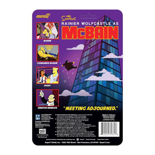 The Simpsons The Simpsons: McBain McBain Commando Reaction 3.75" Figure 2