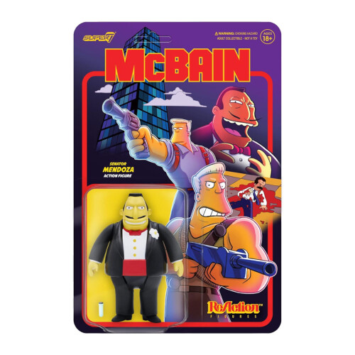 The Simpsons The Simpsons: McBain Senator Mendozza Reaction 3.75" Figure