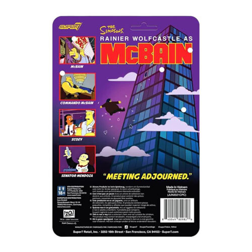 The Simpsons The Simpsons: McBain Scoey Reaction 3.75" Figure 2