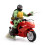 Teenage Mutant Ninja Turtles TMNT Comics Raphael Ninja w/ Red Motorcycle BST AXN Figure 2