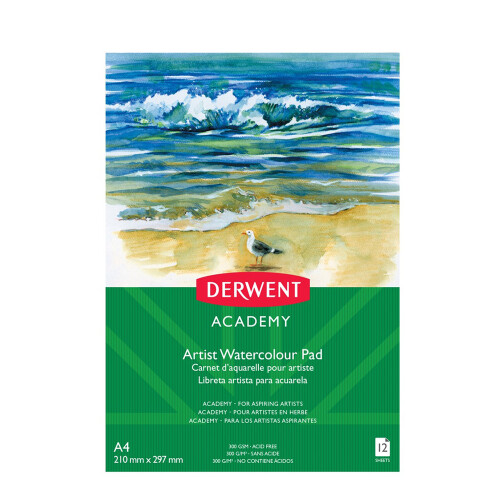 Derwent Derwent Academy Watercolour Sketch Pad 12 Sheets (A4)