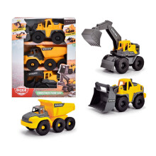 Brinquedo - DICKIE TOYS - Conjunto Volvo Construção - 3 Veículos de Obras - 16cm - Para Crianças a Partir de 3 Anos