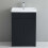 600mm Bathroom Vanity Unit Basin Sink Floor Standing Cabinet Black 2