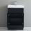600mm Bathroom Vanity Unit Basin Sink Floor Standing Cabinet Black 5