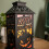 29cm Black Happy Halloween Lantern with Multi-Coloured LEDs 3