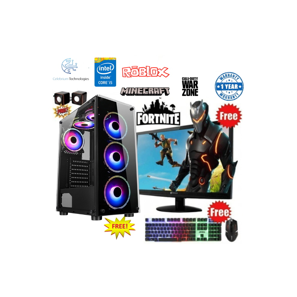 Fast Gaming Pc Bundle Core i7-7th 32GB RAM 4TB HDD 256GB SSD + 6GB DDR5 SALE