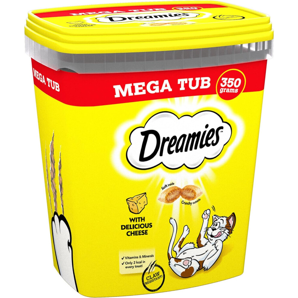 Dreamies Cat Treats Cheese 350g (pack of 2)