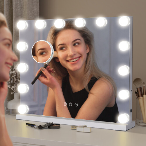 ELECWISH 14 LED Hollywood Mirror 50*42 Tabletop Makeup Mirror with USB Charging 2