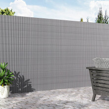 (Light Grey, 1.5*5m) Garden Patio Privacy Fence Sun Shade Screen Panels Plant Shield Fence Sun-blocked Screening