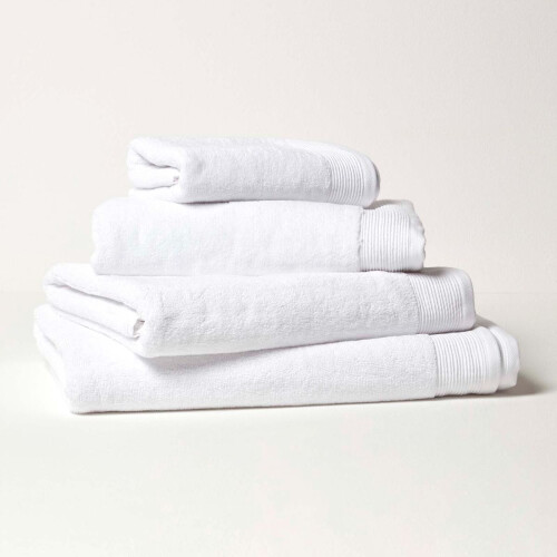 Homescapes (Face Cloth, White) 100% Combed Egyptian Cotton 700 GSM 2