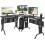 L-Shaped Corner Desk Large Gaming Desk with CPU Rack Keyboard Tray 1