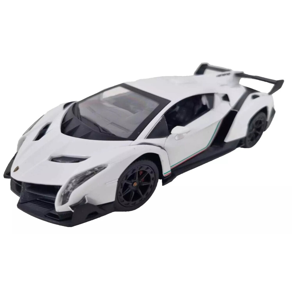 Sammar Gifts Lamborghini Veneno 2.4 Ghz Radio Remote Control Car 1/24 White