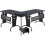 L-Shaped Corner Desk Large Gaming Desk with CPU Rack Keyboard Tray 14