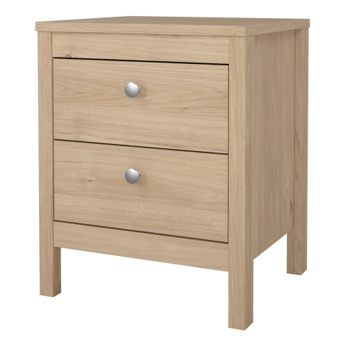 Madrid Bedside Table 2 Drawers in Jackson Hickory Oak 2