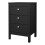 Madrid Bedside Table 3 Drawers in Matt Black 3