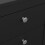 Madrid Bedside Table 3 Drawers in Matt Black 8