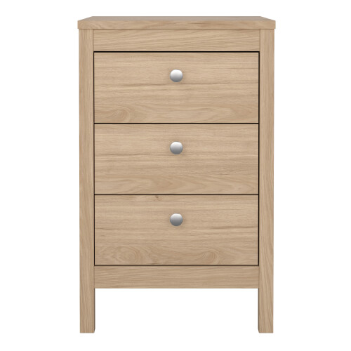 Madrid Bedside Table 3 Drawers in Jackson Hickory Oak 1