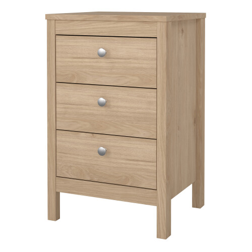 Madrid Bedside Table 3 Drawers in Jackson Hickory Oak 2