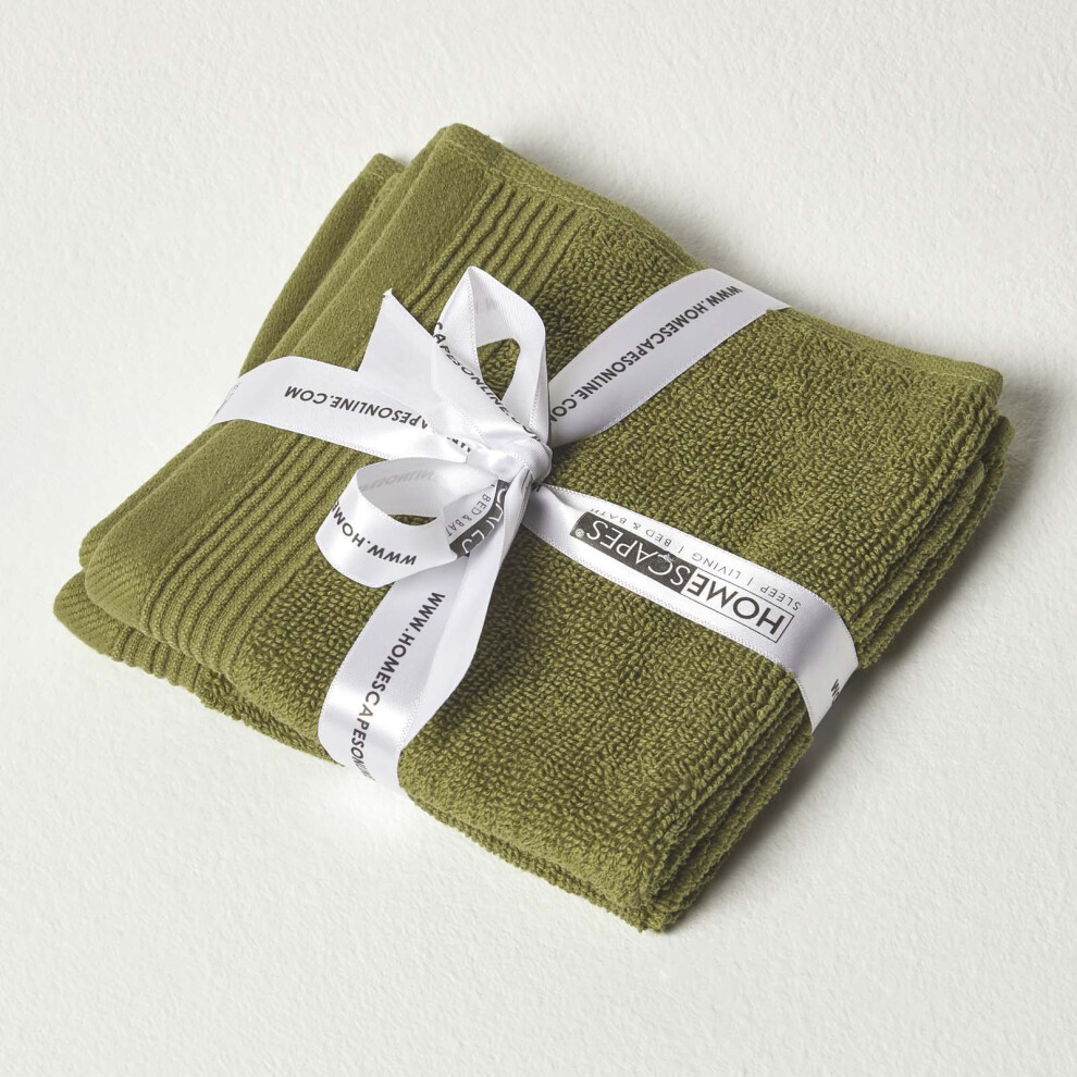 Combed Egyptian Cotton Set of 2 Face Cloths 700 GSM