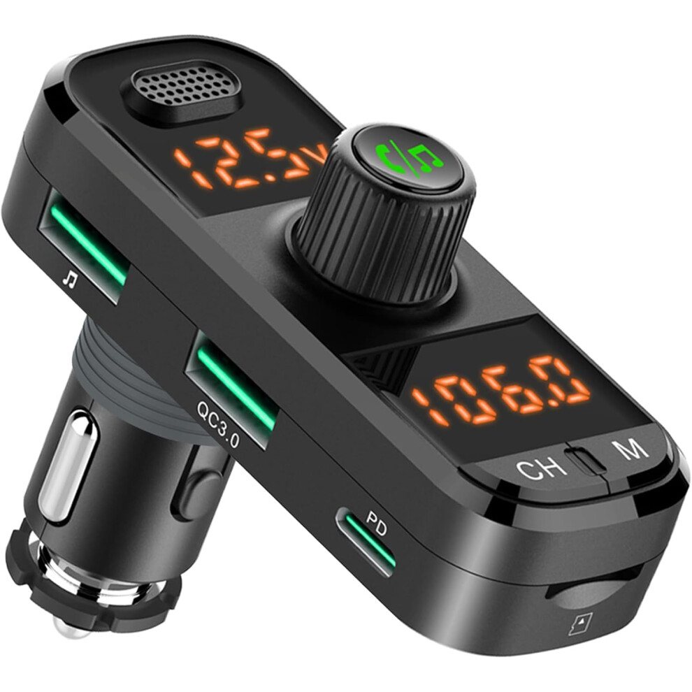 Bluetooth Fm Transmitter For Car, Pd3.0+Qc3.0+Usb Car Charger, 6975069011318