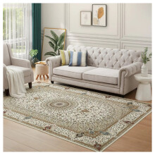 (60 x 110 cm (2 ft x 3 ft 7 in)- Large Doormats/ Bath Mats) Beige Rugs Living Room Traditional Carpet Door Mat