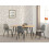 Seconique Hamilton Dining Set Chairs Oak Effect  4 Grey Faux Leather Chairs 3