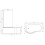 Balterley Left Hand Shower Bath Bundle - Includes Tub, Curved 6mm Safety Glass Screen and Front Panel - 1500mm 3