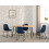 Seconique Hamilton Dining Set with 4 Lukas Chairs Medium Oak Effect Blue Velvet Chairs 3