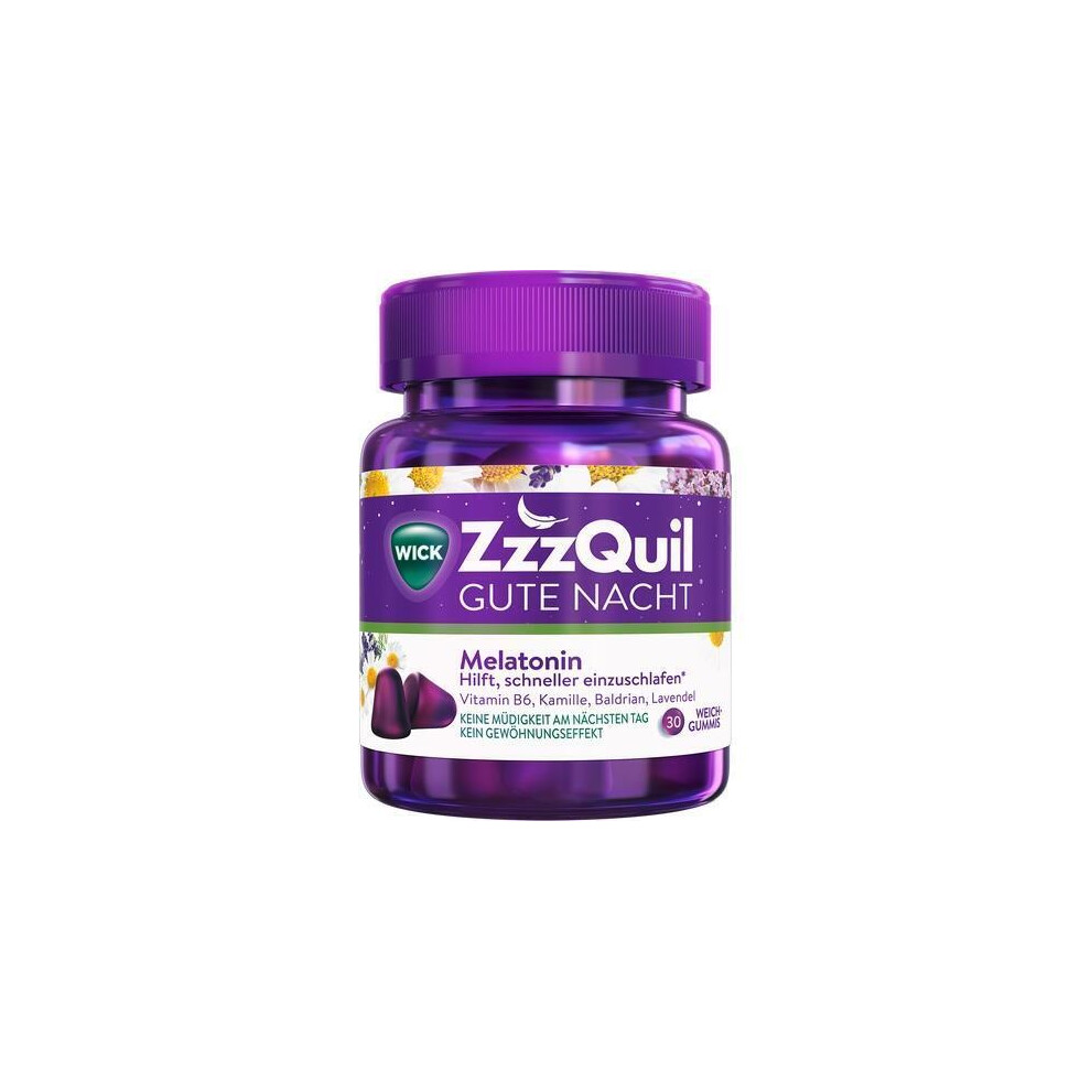 Wick ZzzQuil Good Sleep Gummy Dietary Supplement,Black Currant Flavour