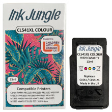 (1x CL541XL Colour) Ink Jungle PG540 Black & CL541 Colour Ink Cartridges for Canon MG2150 MG2250 MG3150 MG3250 MG3255 MG3550 MG3650 MG4150 MG4250 TS5150 TS5151 Printers - Refurbished