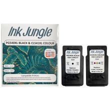 (PG540XL Black & CL541XL Colour) Ink Jungle PG540 Black & CL541 Colour Ink Cartridges for Canon MG2150 MG2250 MG3150 MG3250 MG3255 MG3550 MG3650 MG4150 MG4250 TS5150 TS5151 Printers - Refurbished
