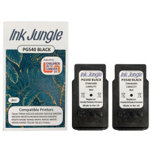 (2x PG540 Black) Ink Jungle PG540 Black & CL541 Colour Ink Cartridges for Canon MG2150 MG2250 MG3150 MG3250 MG3255 MG3550 MG3650 MG4150 MG4250 TS5150 TS5151 Printers - Refurbished