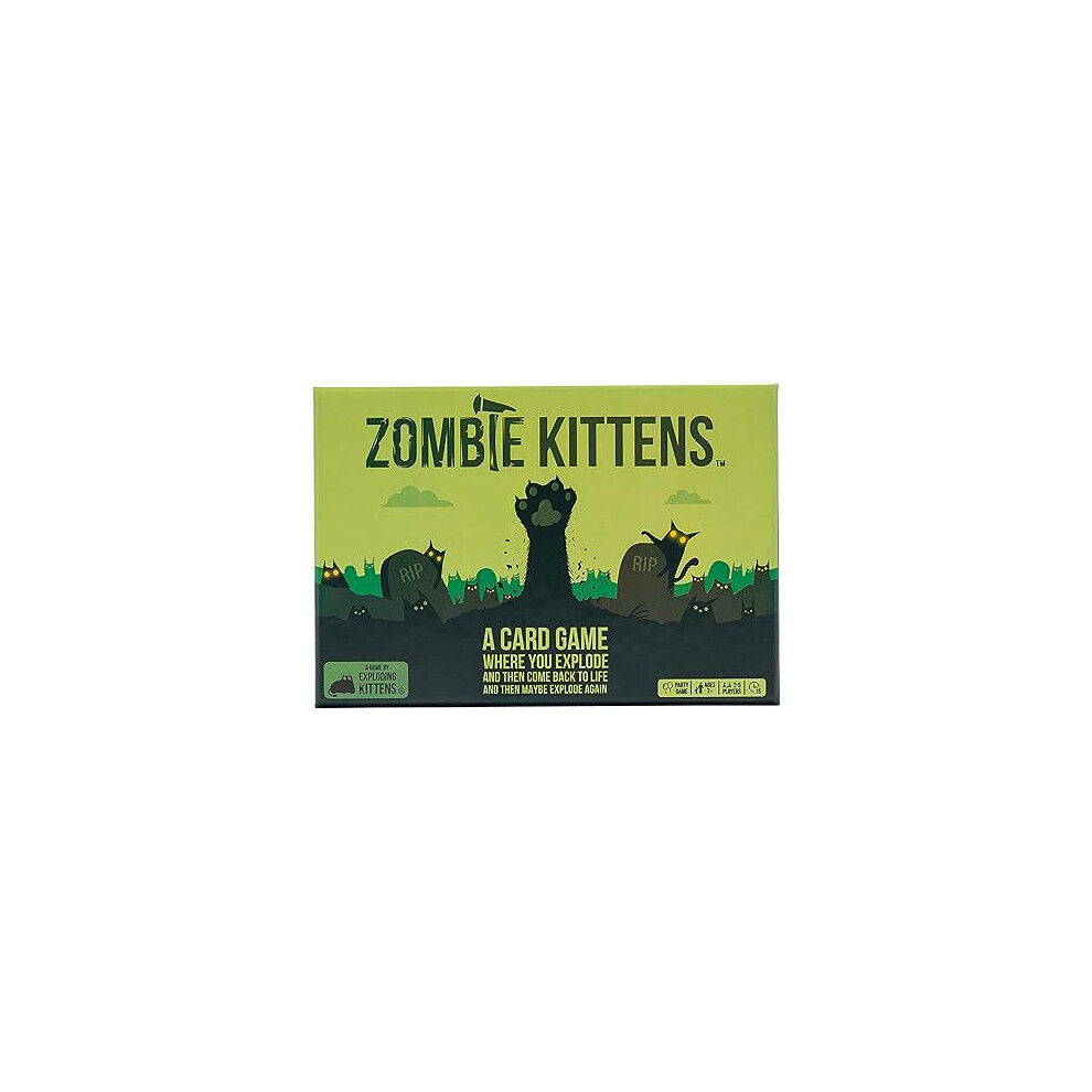 EXPLODING KITTENS Presents Zombie Kittens Fun Family Card Games for Adults Teens & Kids for Night Entertainment 2-5 Players Ages 7 and Up 61 Cards