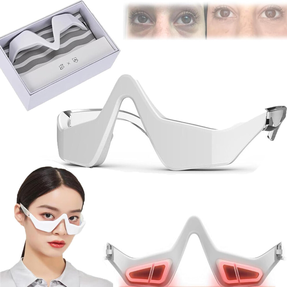 Red Light Glasses, RevitalEye Advanced Under-Eye Renewal Therapy, Microcurrent Eye Beauty Device, Diminishes Dark Circles and Wrinkles at The Source