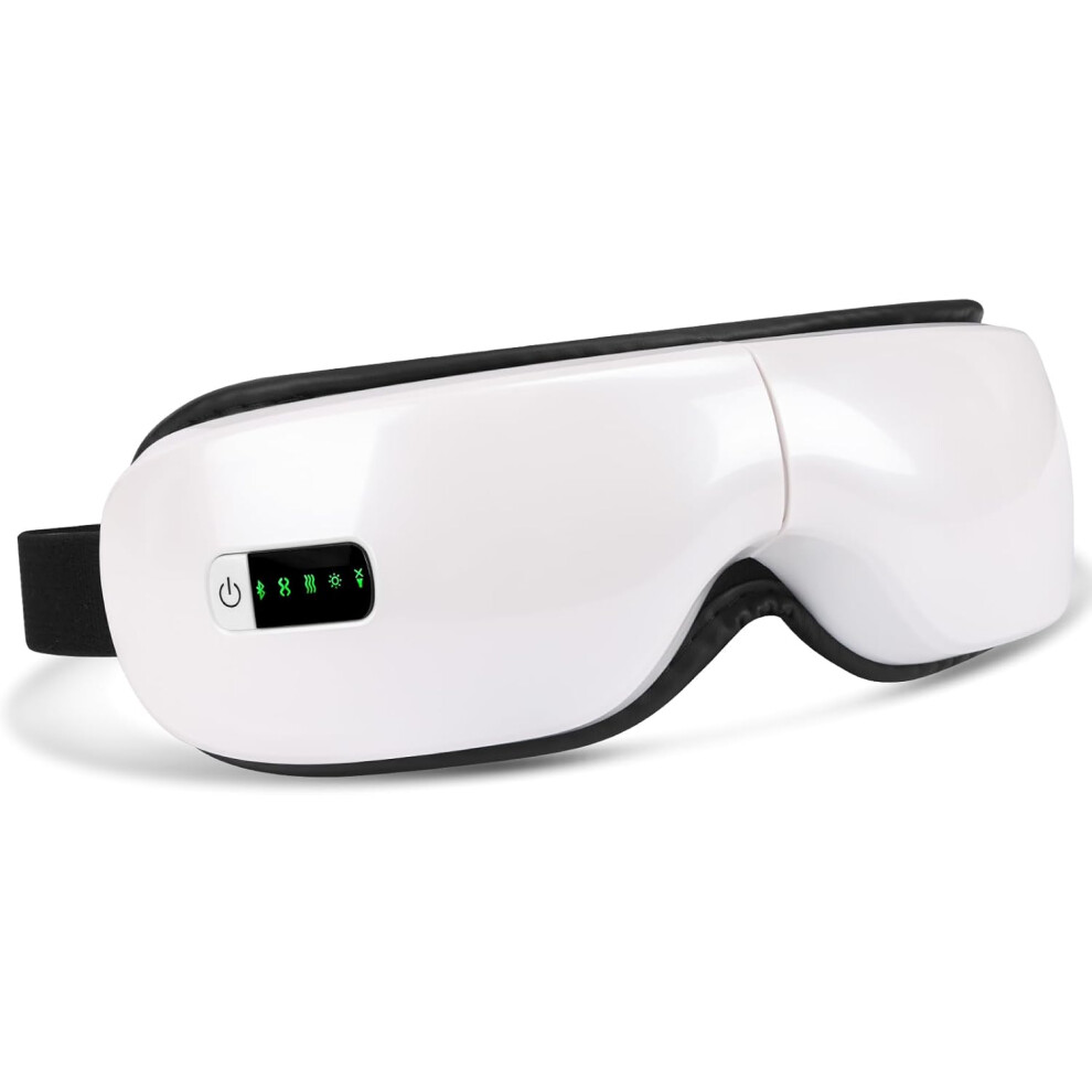 Veeki Eye Massager With Heat And Vibration,Folding Eye Massager,Heated Eye Massager Mask For Migraine Relief