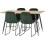Seconique Hamilton Dining Set with 4 Lukas Chairs Medium Oak Effect Green Velvet 1