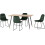 Seconique Hamilton Dining Set with 4 Lukas Chairs Medium Oak Effect Green Velvet 2
