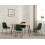 Seconique Hamilton Dining Set with 4 Lukas Chairs Medium Oak Effect Green Velvet 3