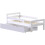 (White) Taurus Toddler Bed With Storage 1