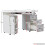 Home Discount (White) Otley 3 Drawer Computer Desk PC Office Workstation 7