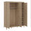 Madrid Wardrobe with 3 Doors in Jackson Hickory Oak 5